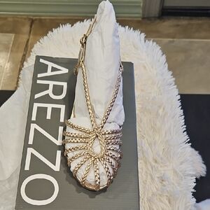 Arezzo Gold Luxe Shoes